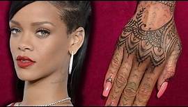 Rihanna Debuts New Henna Hand Tattoo