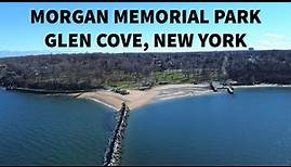 Aerial Video of Morgan Memorial Park in Glen Cove, New York