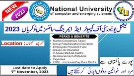 National University of Computer and Emerging Sciences Jobs2023-NUJobs -Latest jobs in Pakistan