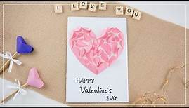DIY Valentinskarte mit Papierherz basteln | Geschenkidee zum Valentinstag