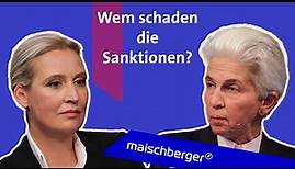 Marie-Agnes Strack-Zimmermann (FDP) und Alice Weidel (AfD) im Gespräch | maischberger