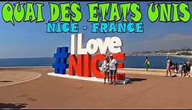 Walking QUAI DES ETATS-UNIS - Nice France (4k)