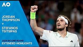 Jordan Thompson v Stefanos Tsitsipas Extended Highlights | Australian Open 2024 Second Round