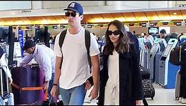 Miles Teller And Wife Keleigh Sperry Play It Cool In Dark Shades At LAX