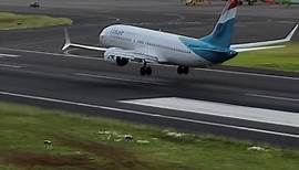 Luxair Boeing 737 Max 8 landing at Madeira Airport