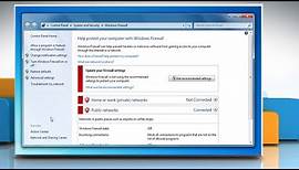 Configure Windows Firewall settings on a Windows® 7 PC