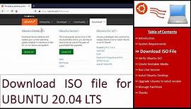 Download latest version Ubuntu 20.04 LTS ISO file - Ubuntu Installation Tutorial # 01