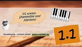 Musiktheorie einfach erklärt 1.01 NEU! - Stammtöne und Klaviatur www.ccerklärt.de