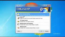 CDBurnerXP mp3 Dateien brennen.