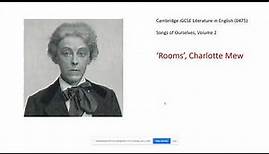 ‘Rooms’ - Charlotte Mew REVISION | Songs of Ourselves
