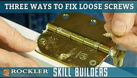 How to Fix Loose Wood Screws | Rockler Skill Builders