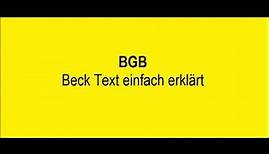 BGB Beck Text einfach erklärt