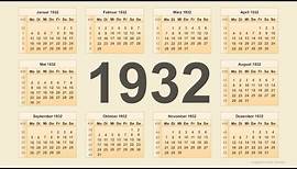 Kalender 1932