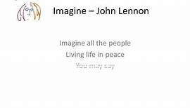 Imagine - John Lennon LYRICS