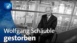 Trauer um CDU-Politiker: Wolfgang Schäuble ist tot