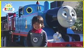 Ryan meets Giant Real Life Thomas and Friends Trains at ThomasLand Amusement Park