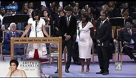 Aretha Franklin's grandchildren, niece, nephew speak at funeral service