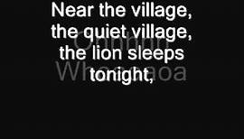 The Lion Sleeps Tonight Lyrics