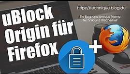 Firefox- uBlock Origin benutzen und installieren