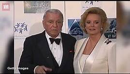 Frank Sinatra and his wife Barbara Sinatra behind the scenes of 'Sinatra 80 Years My Way'.