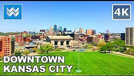 Walking around Downtown Kansas City, Missouri USA | Travel Guide 【4K】