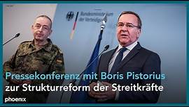 Pressekonferenz mit Boris Pistorius zur Strukturreform der Streitkräfte
