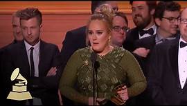 Adele Wins Album Of The Year | Acceptance Speech | 59th GRAMMYs