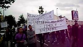 Demo vor dem Bremer Flüchtlingslager Ludwig-Quidde-Straße