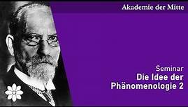 Edmund Husserl - Die Idee der Phänomenologie, Seminar 2