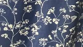 Ian Mankin - Fabric of the week: Bold Floral Kew Navy is a...