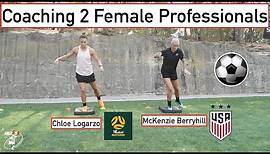 COACHING 2 PROFESSIONAL PLAYERS | FULL TRAINING SESSION | Chloe Logarzo & McKenzie Berryhill