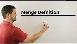 Menge Definition, Mengenlehre, Mathehilfe online, Erklärvideo | Mathe by Daniel Jung