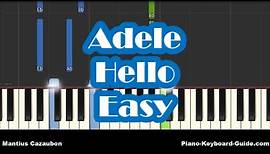 Adele Hello Easy Piano Tutorial - How To Play - Notes