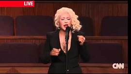 Christina Aguilera at Etta James Funeral