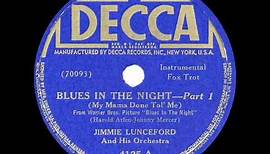 1942 HITS ARCHIVE: Blues In The Night (Parts 1 & 2) - Jimmie Lunceford (Ensemble vocal)