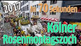 Der komplette Kölner Rosenmontagszug in 70 Sekunden