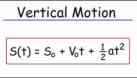 Vertical Motion - Calculus