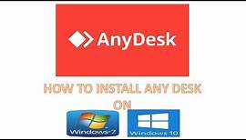 How to install anydesk on windows 7 / 10