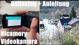 Videokamera 4K WiFi Full Hd Video Camcorder mit Mikrofon Vlogging Digitalkamera Unboxing & Anleitung