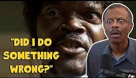 Phil LaMarr gets scared by Samuel L. Jackson in Pulp Fiction