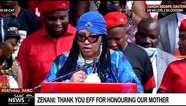 LGE 2021 I Zenani Mandela Dlamini thanks the EFF for honouring her mother Winnie Mandela