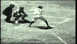 First ever Major League Baseball All Star Game: George Herman "Babe" Ruth smashes...HD Stock Footage