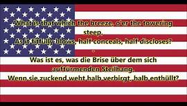 Nationalhymne der USA - Das sternenbesetzte Banner (EN/DE Text)