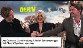 Asa Germann, Lizze Broadway & Patrick Schwarzenegger Talk ‘Gen V’ Spoilers - Interview
