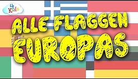 Flaggen der Länder Europas für Kinder zum lernen (deutsch)