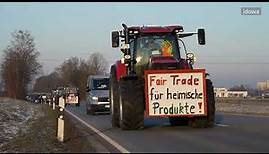 Bauern-Proteste: Sternfahrt auf der B8 zwischen Straubing und Plattling
