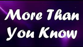 Axwell & Ingrosso - More than you know (lyric video)
