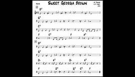 Sweet Georgia Brown Play along - Backing track (C key score violin/guitar/piano)