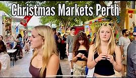 Western Australia: Christmas Markets Perth 2023 |4k walking Tour Perth Australia| UHD 60fps