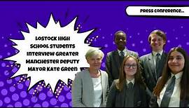 Lostock High School students interview Greater Manchester Deputy Mayor Kate Green